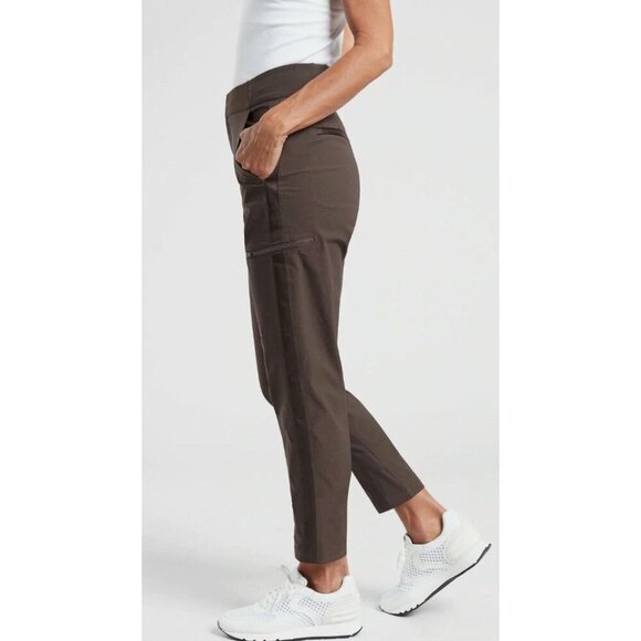 Athleta Wander Hybrid Pant Walnut Brown-sz 6 - Picture 3 of 15
